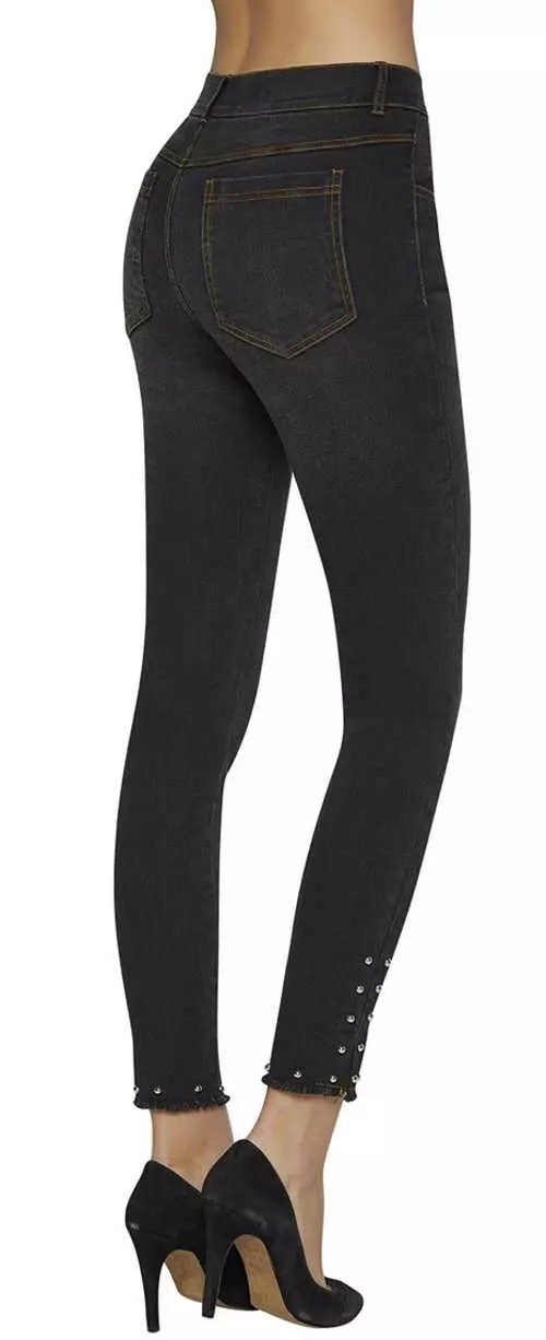 Черни женски джинси с push up ефект с повдигане на дупето
