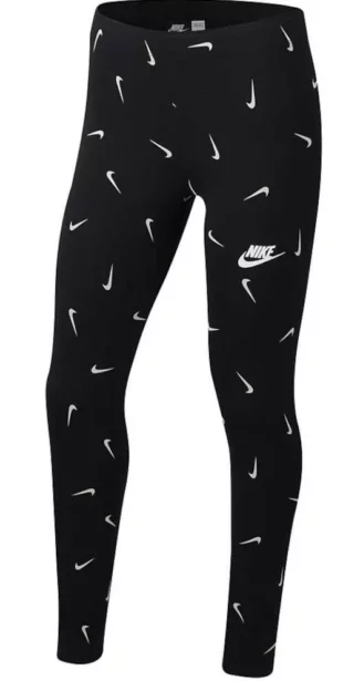 Стилни клинове Nike за момичета в черно-бяла цветова комбинация
